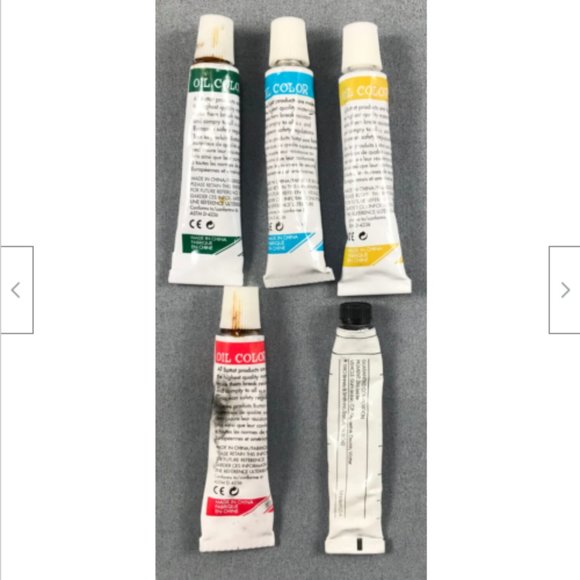 Artist Sampler 4 Oil Paint 1 Acrylic & 9 Natural Bristle Brushes - Picture 5 of 6